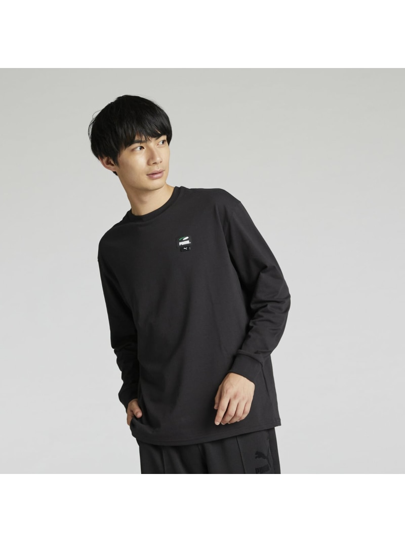 PUMA 長袖シャツ S 黒/グレー PUMA プーマ INDIVIDUAL WINTERIZED 長袖 シャツ(ブラック) 660378 03