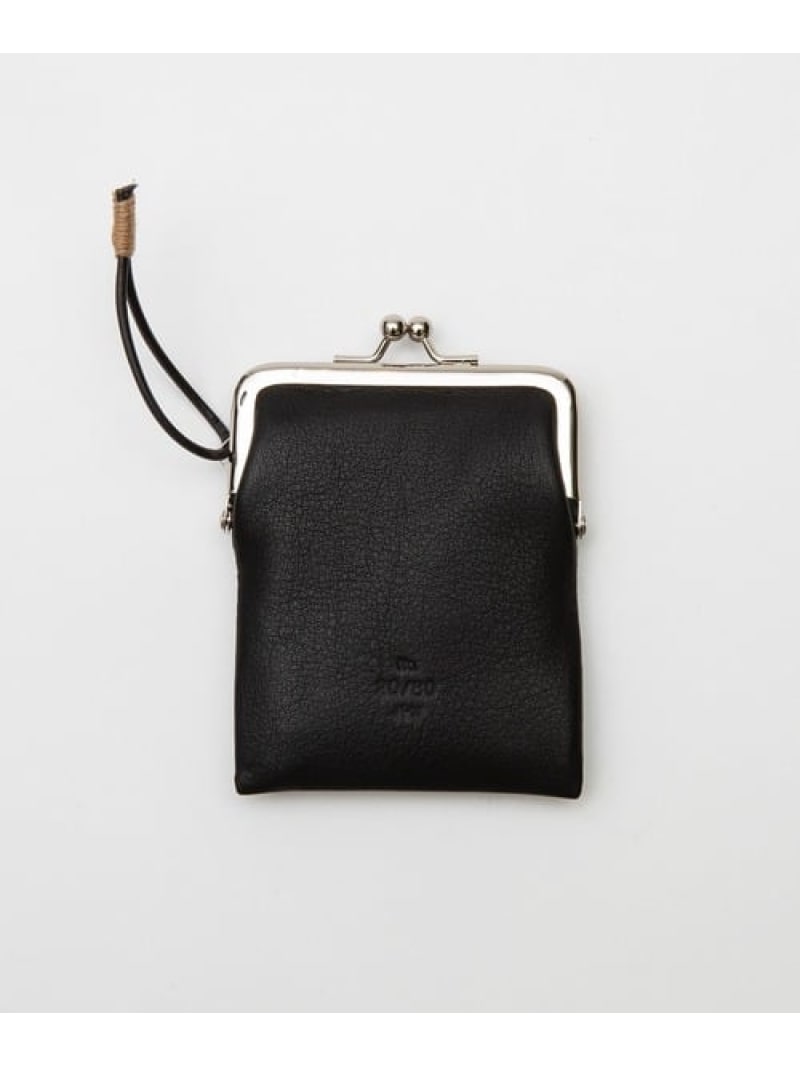 LHP トゥエンティーエイティー/SHRINK LEATHER GAMAGUCHI SQUARE PURSE エルエイチピー ファッション雑貨 その他のファッション雑貨 ブラック【送料無料】