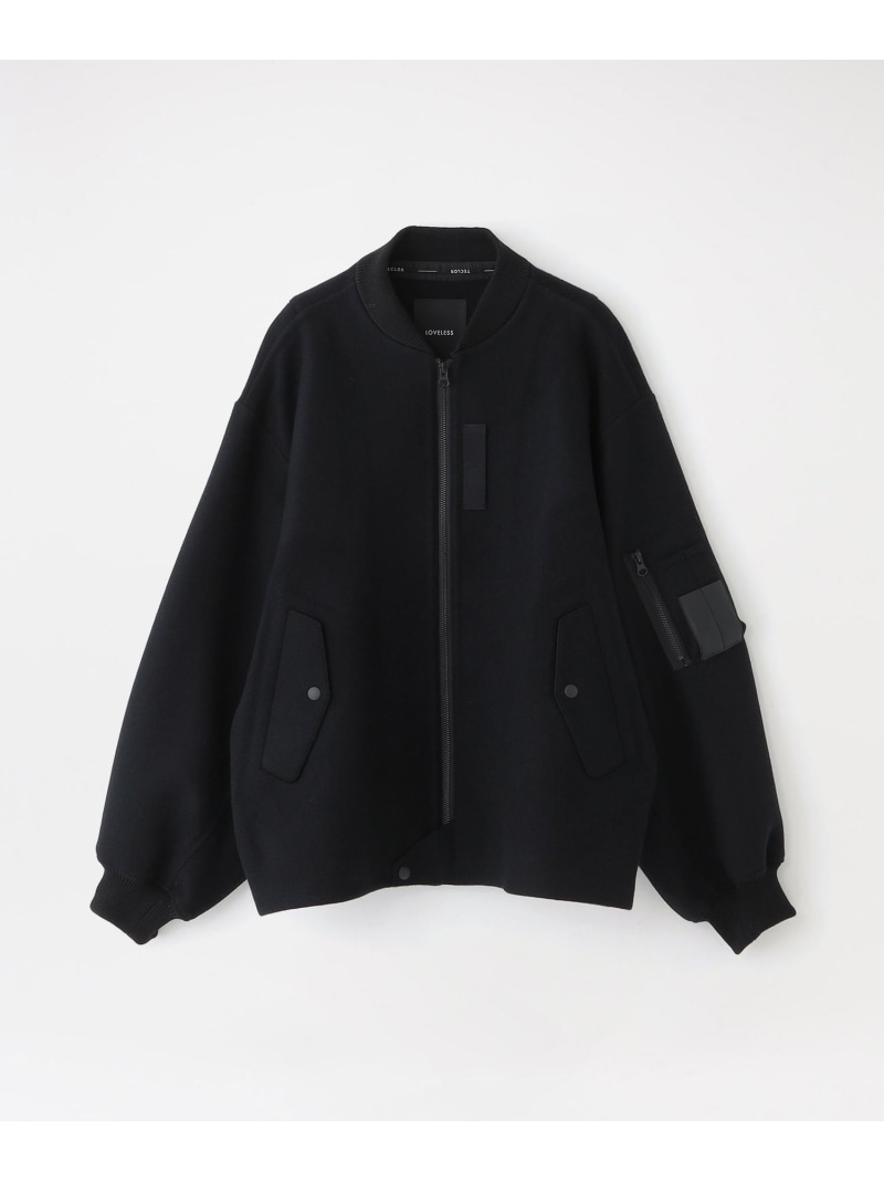 LOVELESS TECLOR*LOVELESS MA-1 ラブレス ジャケット・アウター ブルゾン・ジャンパー ブラック【送料無料】