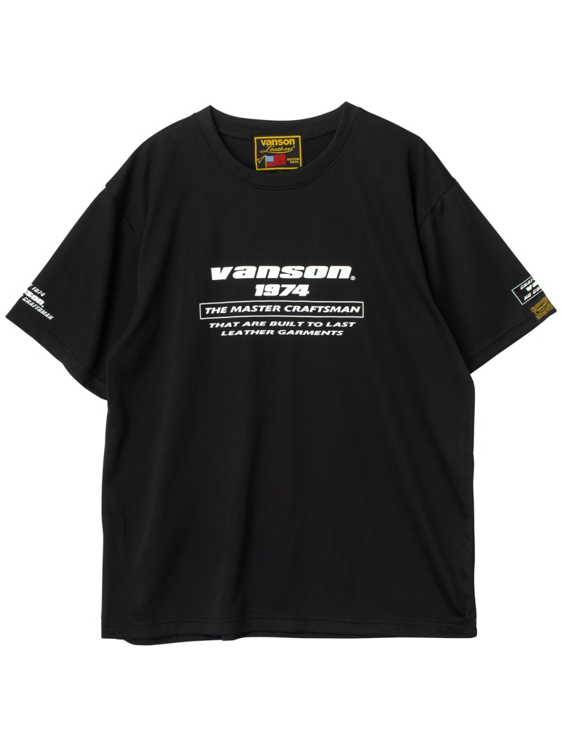 Vanson Leathers MESH T-SHIRT バンソンレザーズ トップス カットソー・Tシャツ ブラック ホワイト【送料無料】