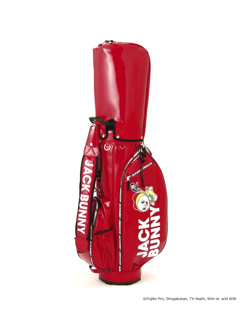 【JACK BUNNY】ゴルフキャディバック 柄 Jack Bunny!! ジャックバニー ロゴ総柄 スタンドキャディバッグ