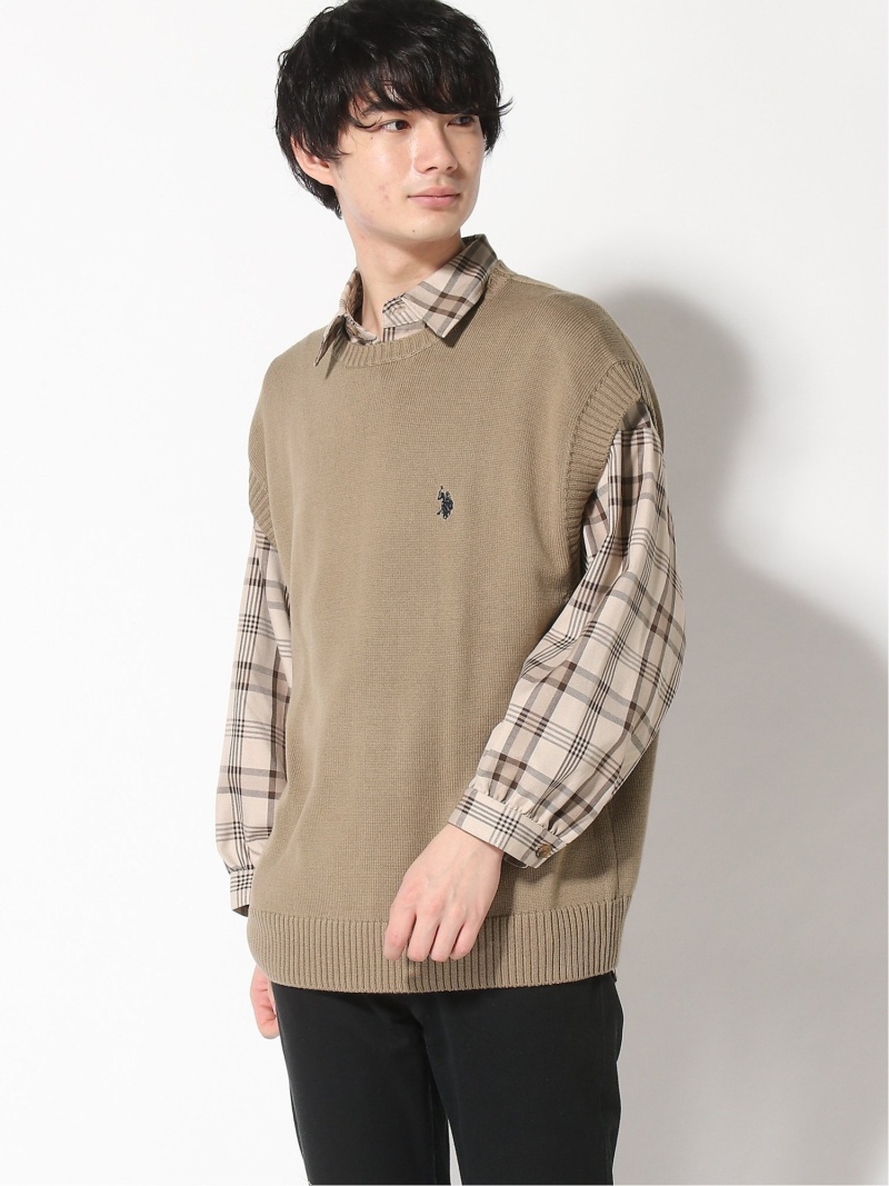 【楽天市場】【SALE／66%OFF】U.S. POLO ASSN. (M)別注USPOLO無地ニットベスト ウィゴー ニット ノースリーブ