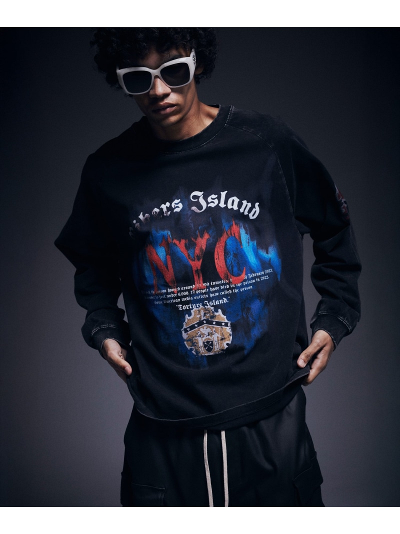LHP DankeSchon/ダンケシェーン/CHEMICAL RAGLAN LST RIKERS エルエイチピー トップス カットソー・Tシャツ ブラック【送料無料】