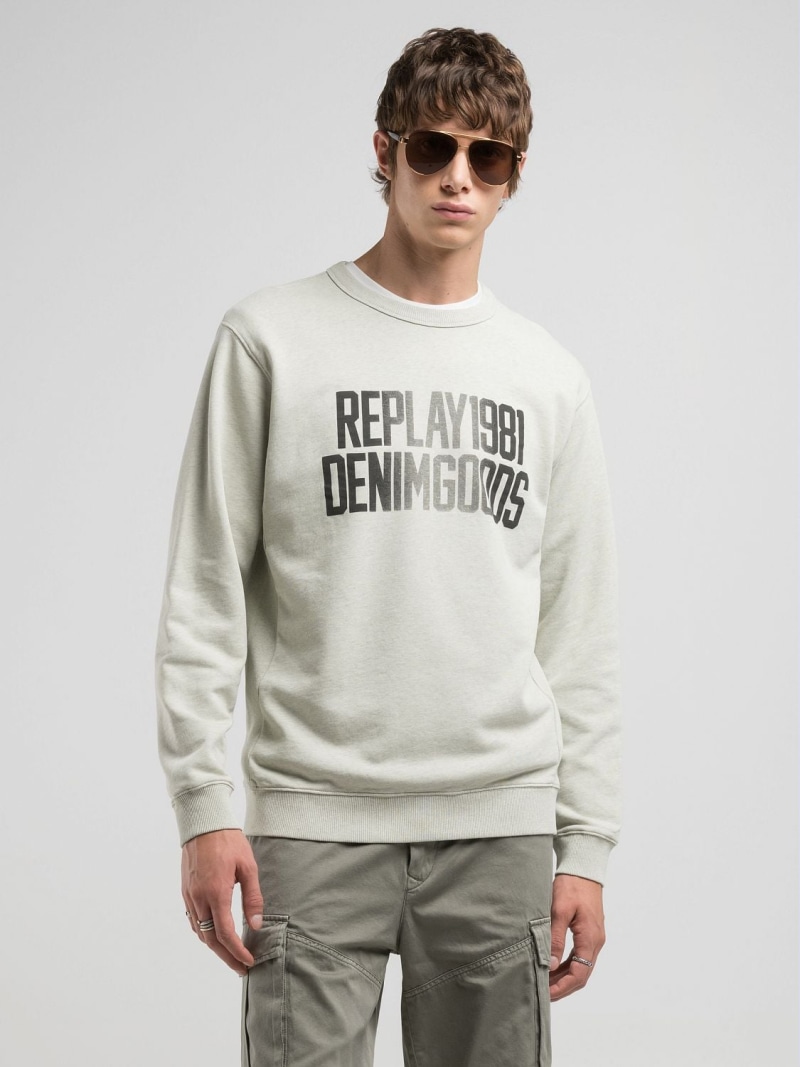 【SALE／50%OFF】REPLAY レタリングプリントスウェットシャツ リプレー トップス スウェット・トレーナー【RBA_E】【貨物輸送無料】