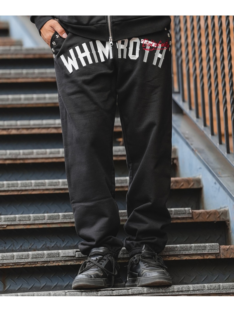 WHIM ROTH W/R S.A.C SWPT アダムスジャグラー パンツ ジャージ・スウェットパンツ ブラック グレー【送料無料】| Fashion Men