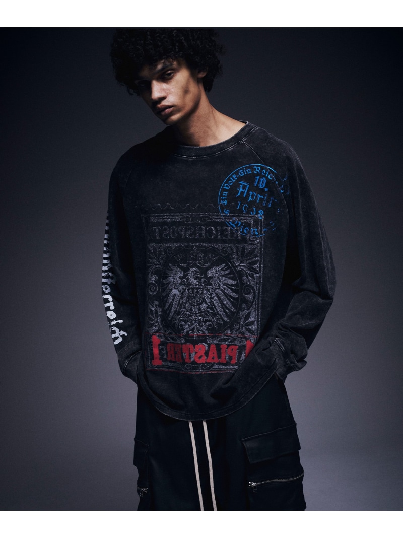 LHP DankeSchon/ダンケシェーン/CHEMICAL RAGLAN LST STEMPEL エルエイチピー トップス カットソー・Tシャツ ブラック【送料無料】