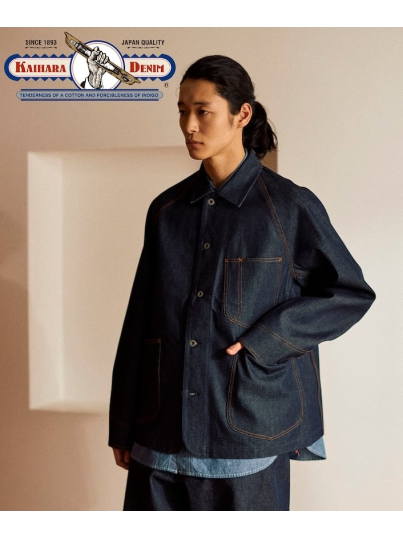 FREAK'S STORE JAPAN DENIM COVERALL JACKET フリークスストア ジャケット・アウター ブルゾン・ジャンパー ブルー【送料無料】