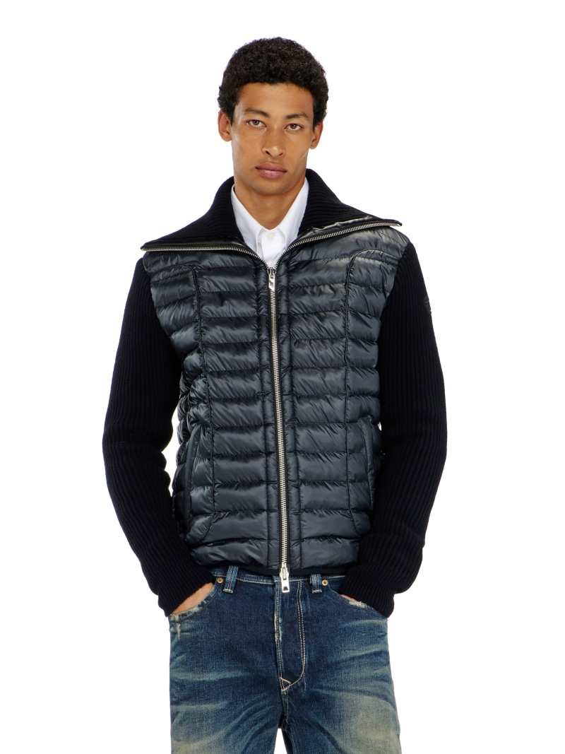 DIESEL メンズ 上衣 W-SAYER ディーゼル ジャケット・アウター ミリタリー上衣 黒いこと【貨物輸送無料】