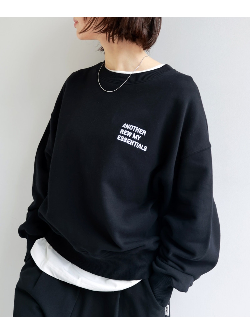 ANME ANME エンブロイダリー ロゴ 裏毛 スウェット トップス ANME アンメ アンドミー トップス スウェット・トレーナー ホワイト グレー ブラック ネイビー ブラウン【送料無料】