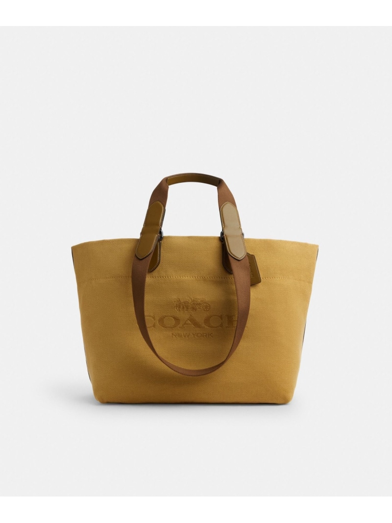 COACH OUTLET 【堅苦しさ】周遊旅行 トート 御徒面子 コーチ職 逃げ口 御徒面子 トートバッグ ベージュ【貨物輸送無料】