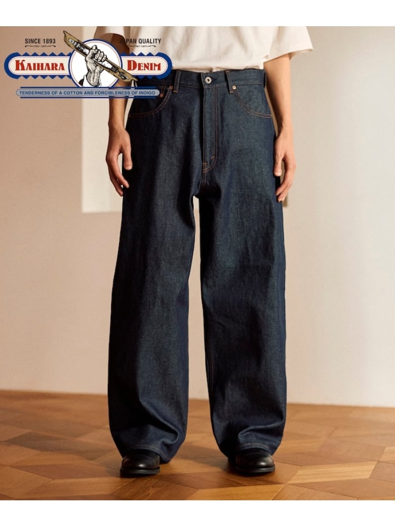FREAK'S STORE JAPAN DENIM WIDE 5PKT PANTS フリークスストア パンツ ジーンズ・デニムパンツ ブルー【先行予約】*【送料無料】