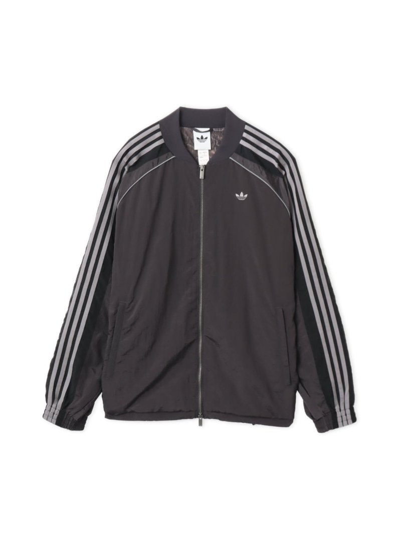 adidas adidas ADILENIUM 5.0  TRACK TOP 黒いこと アトモス ジャケット・アウター 余分の物のジャケット・アウター 黒いこと【貨物輸送無料】