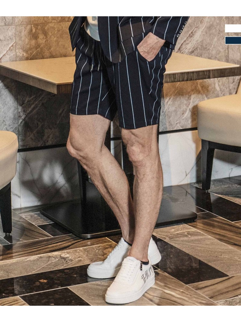 1piu1uguale3 Relax M Usb 239 シフォン ピンストライプハーフパンツ 1piu1uguale3 Relax M Usb 239 シフォン ピンストライプハーフパンツ