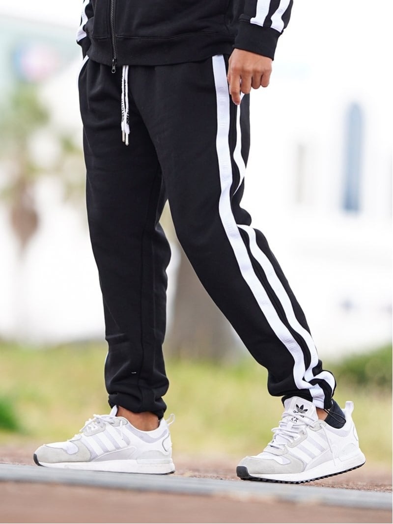 WHIM ROTH WHIM ROTH/(M)DAY OFF SW/PANTS アダムスジャグラー パンツ ジャージ・スウェットパンツ グレー ブラック【送料無料】| Fashion Men
