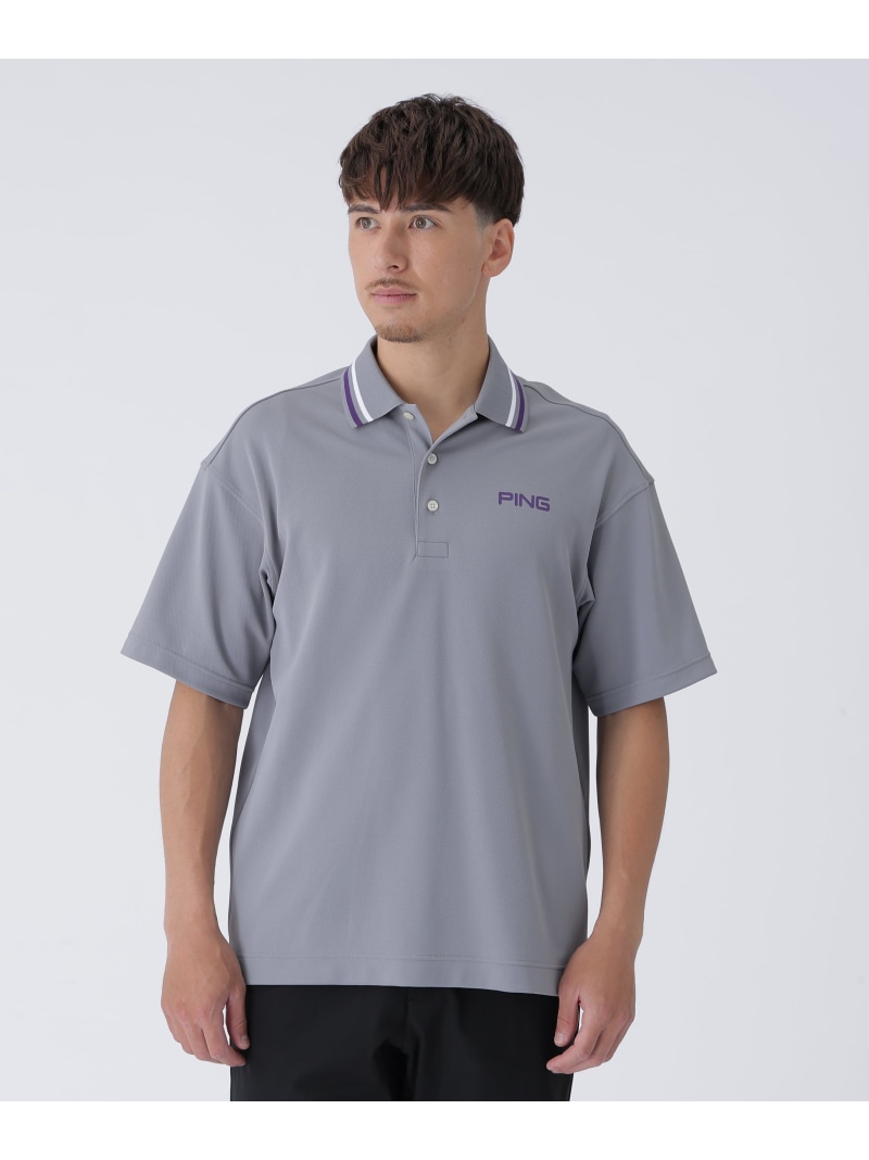 【SALE／30%OFF】PING APPAREL Wメッシュ アセイヤーン半袖ポロシャツ ＜EARLY AUTUMN＞ (MENS) ピン アパレル トップス ポロシャツ グレー ブラック ホワイト【RBA_E】【送料無料】