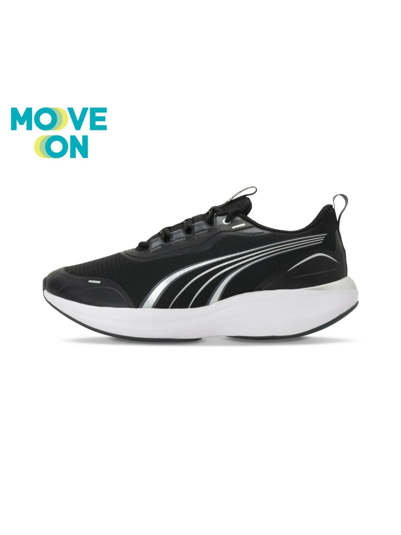PUMA ユニ一発やる ソフトライド ムーブオン フダン 広々とした 駈けっくらシューズ Softride Move On F WD ピューマ シューズ・靴 スニーカー 黒いこと【貨物輸送無料】