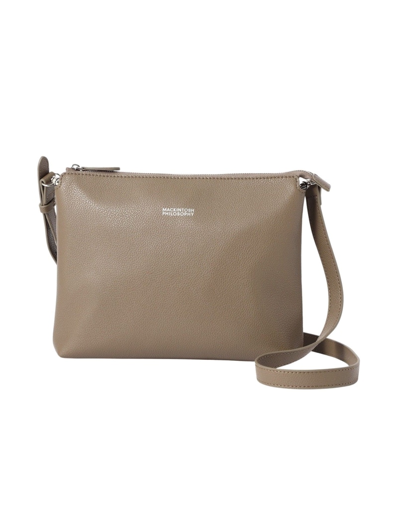 MACKINTOSH PHILOSOPHY シンセティックシュリンクレザー 2WAYショルダーバッグ マッキントッシュ フィロソフィー バッグ ショルダーバッグ グレー ブラック【送料無料】