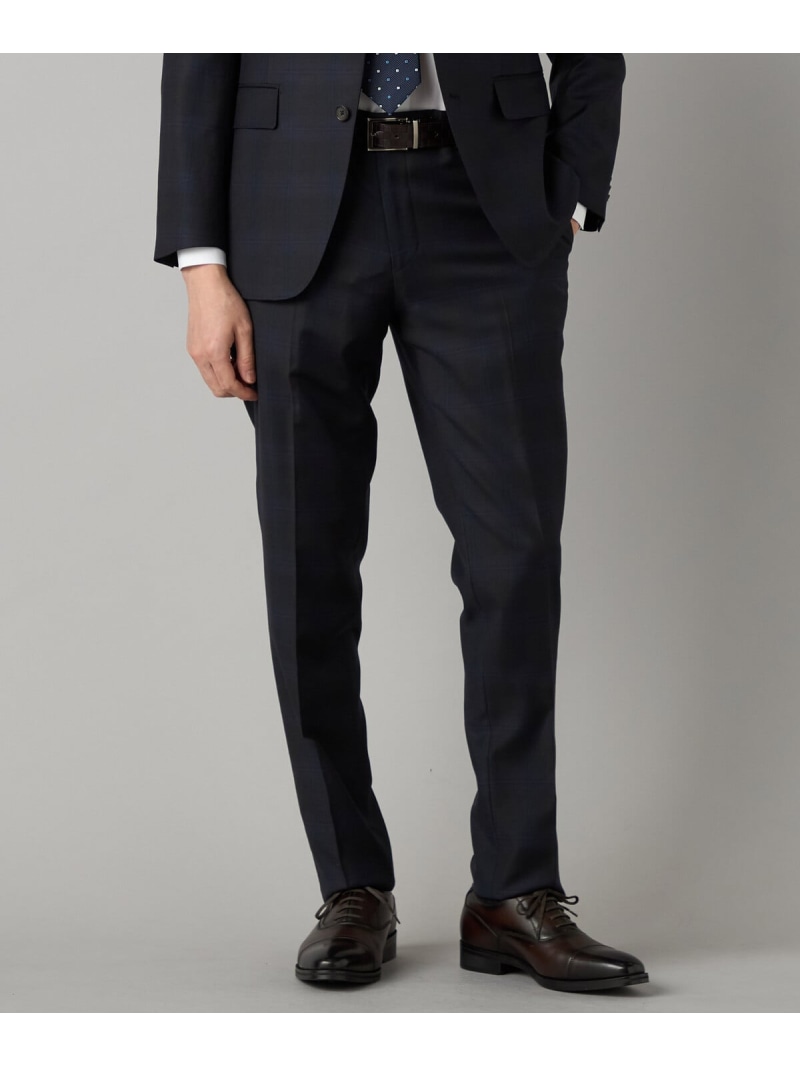 COMME CA MEN 【セットアップ対応】尾州産 IL PRINCIPE タータンチェック スラックス コムサメン スーツ・フォーマル スーツパンツ ブラック【送料無料】 27,170円