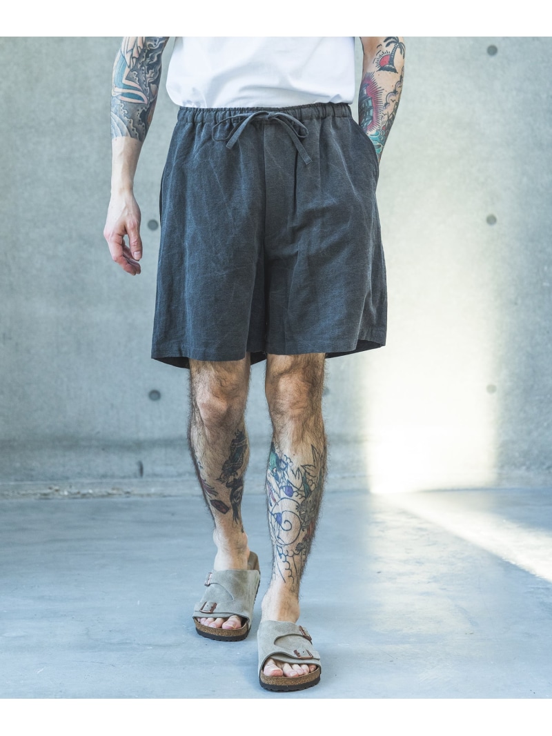 MR.OLIVE VINTAGE C/L WEATHER /DRAWSTRING SHORTS ミスターオリーブ パンツ チノパンツ ブラウン ブラック【送料無料】