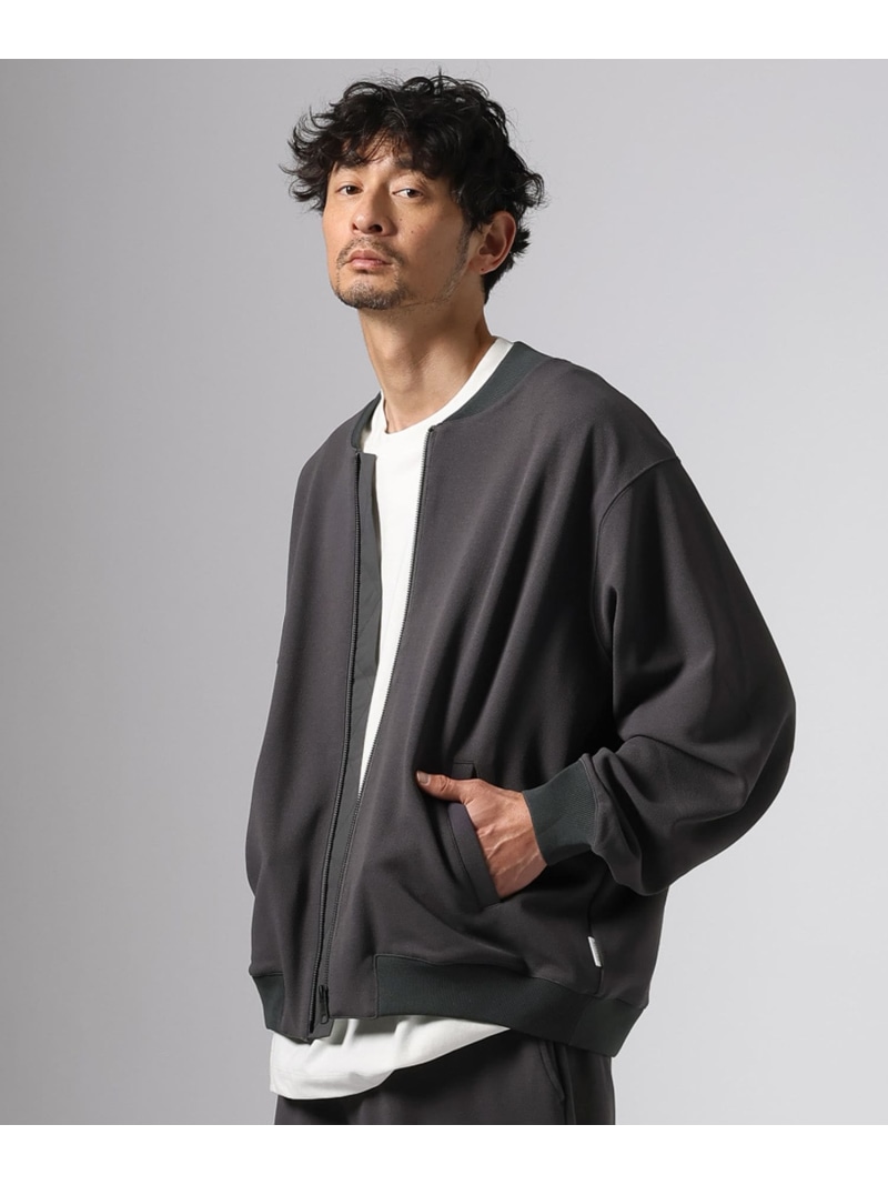 【SALE／50%OFF】BAYFLOW [セットアップ可]アーバンライトブルゾン【ストレッチ】 ベイフロー ジャケット・アウター ブルゾン・ジャンパー グレー ブラック【RBA_E】【送料無料】