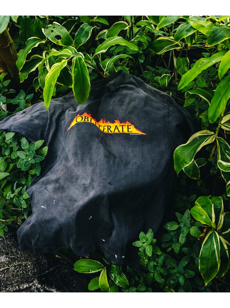 ROYAL FLASH SAINT MICHAEL/セントマイケル/OBLITERATE SS TEE BLACK ロイヤルフラッシュ トップス カットソー・Tシャツ ブラック【送料無料】