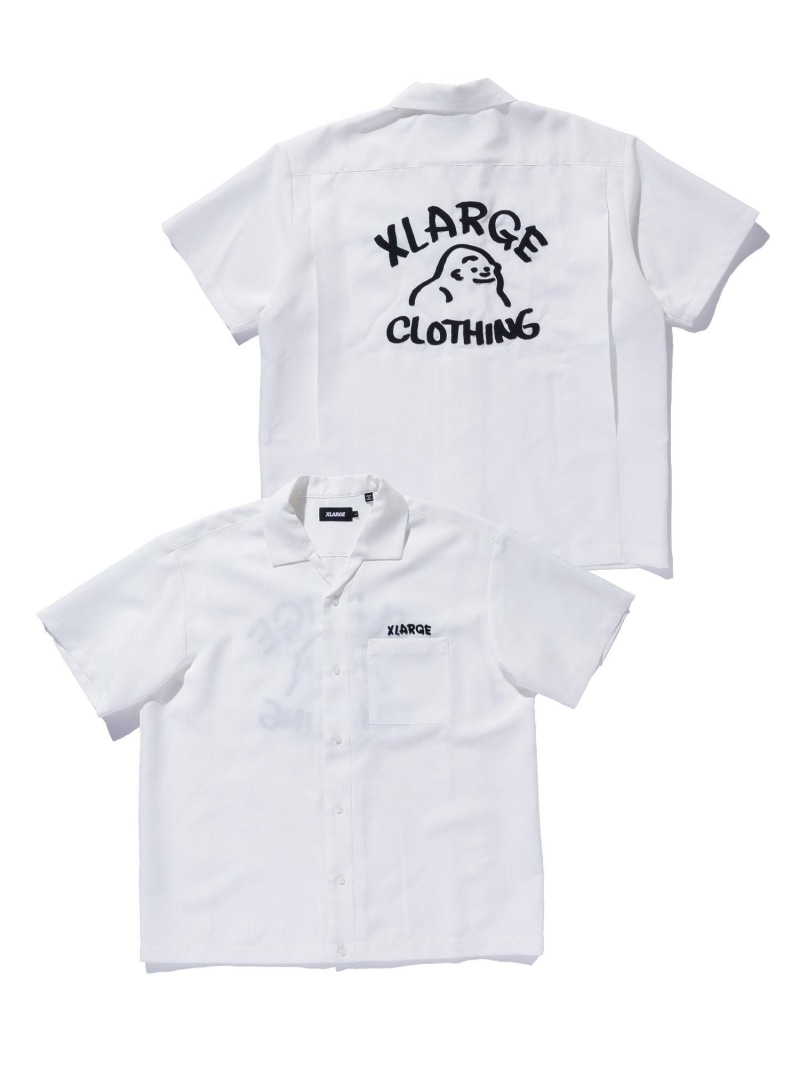 XLARGE DRAWING OG S/S SHIRT エクストララージ トップス プルオーバー・トップ 赤銅色 白いこと 黒いこと【貨物輸送無料】