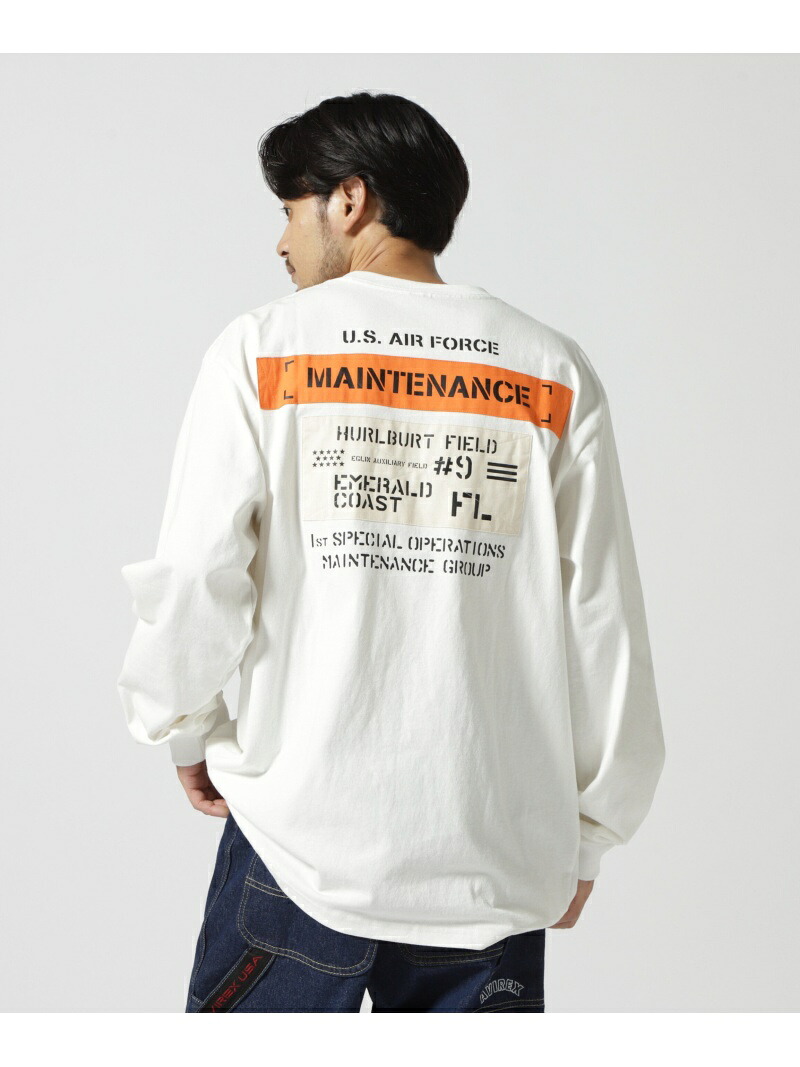 【楽天市場】【SALE／20%OFF】AVIREX MAINTENANCE PATCH L/S T-SHIRT / メンテナンス パッチ 長袖 ...