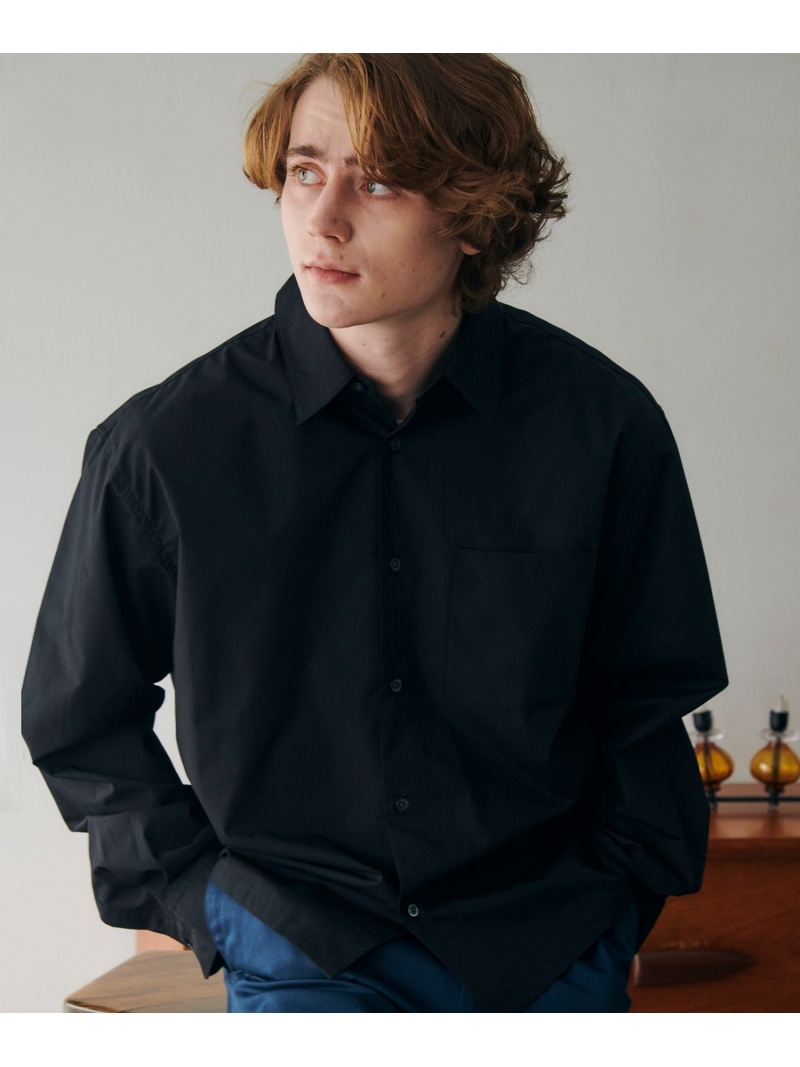 MAISON CLUB MAISON CLUB/Cropped Compact Shirt クロップド丈コンパクトシャツ セットアップセブン トップス シャツ・ブラウス ホワイト ブラック【送料無料】