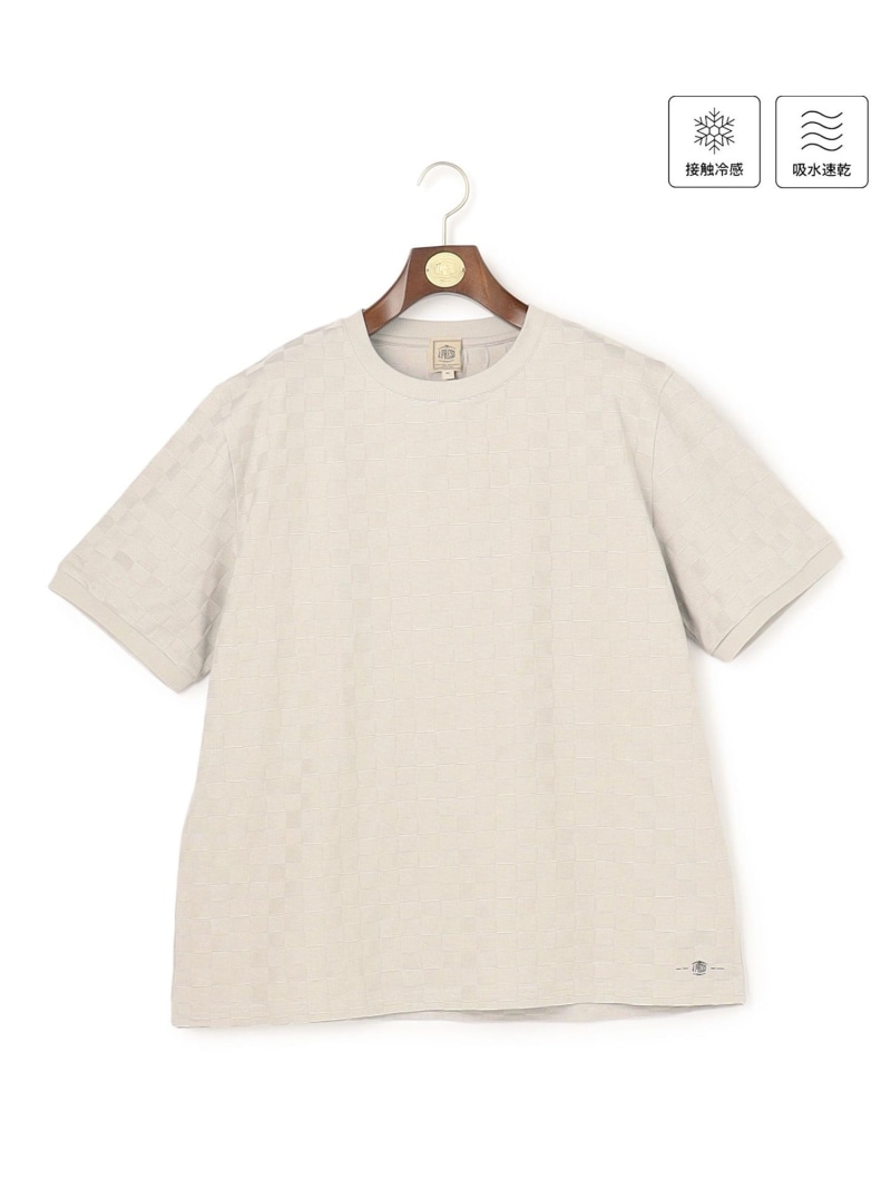 J.PRESS 【KING SIZE / 接触冷感 / 吸水速乾】【J.PRESS PREMIUM JERSEY】アーガイルリンクス Tシャツ ジェイプレス トップス カットソー・Tシャツ ブラック ホワイト グレー ネイビー【送料無料】