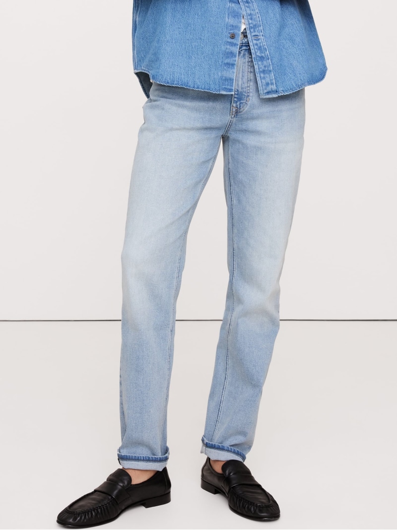 【SALE／15%OFF】BANANA REPUBLIC (M)スリム リュクス トラベラージーンズ バナナ・リパブリック パンツ ジーンズ・デニムパンツ ブルー ネイビー【RBA_E】【送料無料】｜ Fashion Men