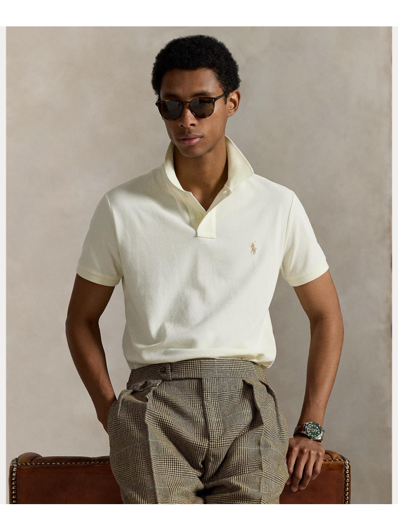 POLO RALPH LAUREN クラシック フィット メッシュ ポロシャツ ラルフローレン トップス ポロシャツ ベージュ【送料無料】｜ Fashion Men