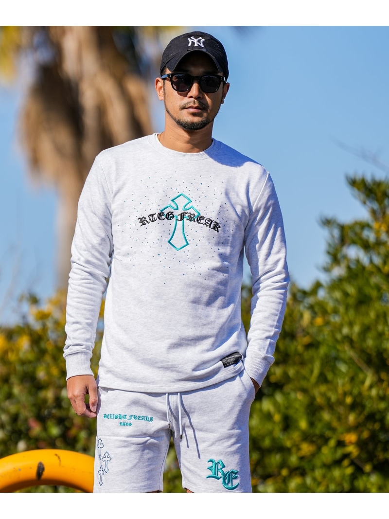 Retro Engine RTEG Glow Cross L/TEE アダムスジャグラー トップス カットソー・Tシャツ グレー ブラック【送料無料】