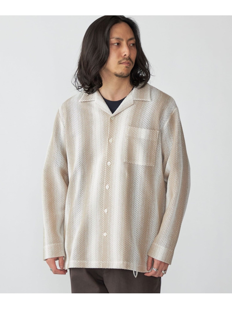 【SALE/45%OFF】SHIPS MEN SHIPS: ハニカム メッシュ シャツ アウター シップス トップス シャツ・ブラウス ネイビー ベージュ【RBA_E】【送料無料】| Fashion Men