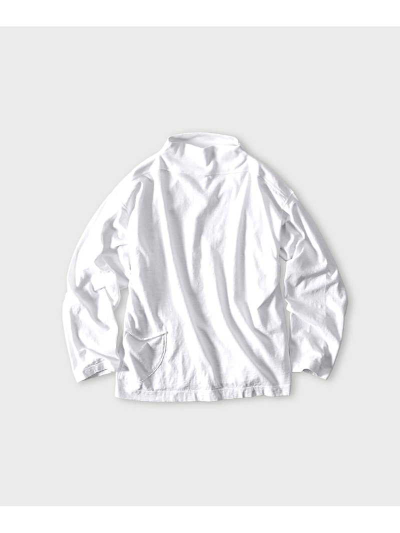 45R 天竺の908馬モック フォーティファイブアール トップス カットソー・Tシャツ ホワイト グリーン ブラウン【送料無料】