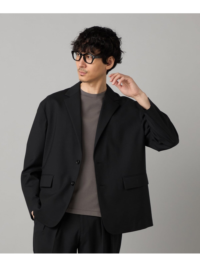 COMME CA MEN 【セットアップ対応】尾州産 ウォッシャブルトロ シングルテーラードジャケット コムサメン ジャケット・アウター テーラードジャケット・ブレザー ブラック グレー【送料無料】｜ Fashion Men