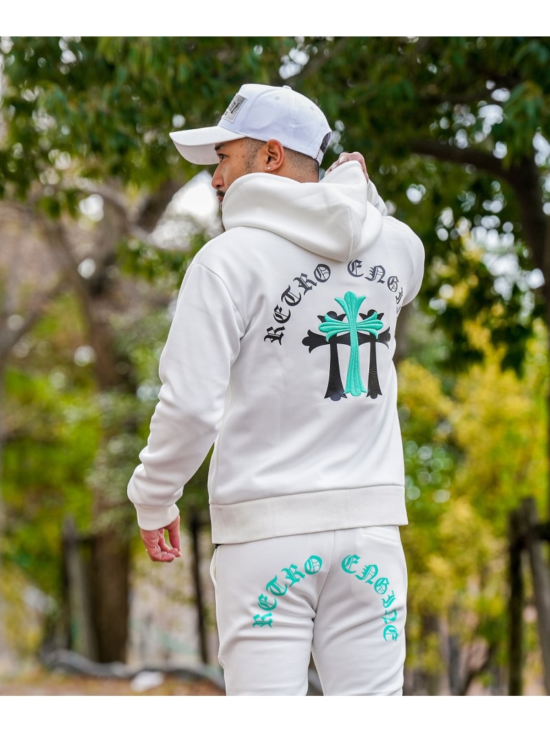 Retro Engine RTEG T.C.O.E Zip Hoodie アダムスジャグラー トップス パーカー・フーディー ブラック ホワイト【送料無料】｜ Fashion Men 8,408円