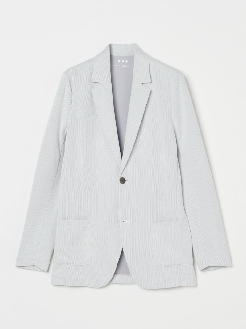 【SALE／50%OFF】three dots Men\u0027s double face jacket スリードッツ ジャケット・アウター 余分の物のジャケット・アウター ベージュ 薄墨色 米国海軍【RBA_E】【貨物輸送無料】