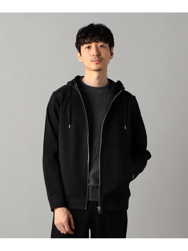【SALE/40%OFF】COMME CA MEN 【COMME CA MEN】コンビ パーカ コムサメン トップス パーカー・フーディー グレー ブラック【RBA_E】【送料無料】| Fashion Men