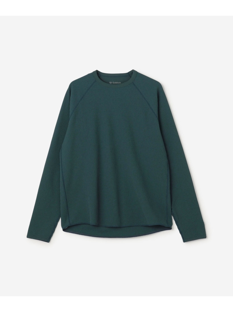 Bshop Goldwin ｜ ワッフルライト ロングスリーブTシャツ MEN ビショップ トップス カットソー・Tシャツ ホワイト グリーン【送料無料】