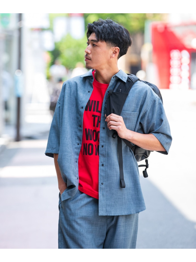 EKAL 『UR TECH DRYLUXE/吸水速乾/当たること冷感』ハイツイストショートスリーブシャツ アーバンリサーチドアーズ トップス プルオーバー・トップ 米国海軍 薄墨色【貨物輸送無料】