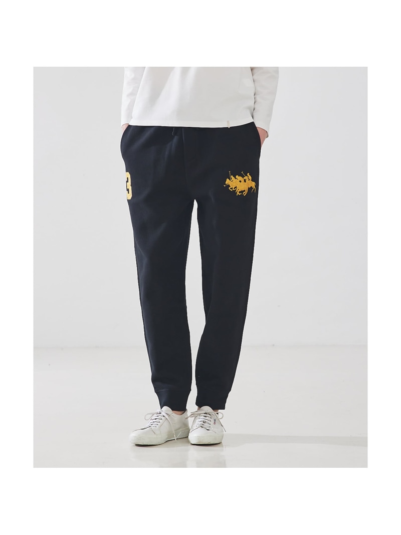 【SALE／30%OFF】ABAHOUSE LASTWORD 【POLO RALRHLAUREN】トリプルポニー フリース ジョガーパンツ アバハウス パンツ その他のパンツ ブラック【RBA_E】【送料無料】｜ Fashion Men