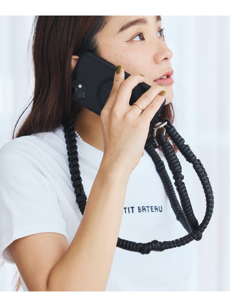 【SALE／30%OFF】A SCENE 別注 DESIGN PARACORD SHOULDER Leather フリークスストア スマホグッズ・オーディオ備品 スマホ・経口避妊薬・パソコン容れもの/取りまかなう 黒いこと ベージュ【RBA_E】【貨物輸送無料】
