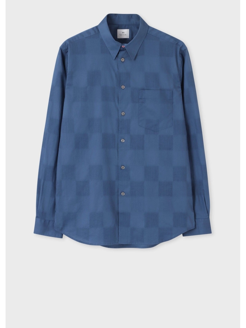 【SALE／20%OFF】PS Paul Smith シャドーブロックチェック カジュアルシャツ ポール・スミス トップス シャツ・ブラウス ホワイト ブルー【RBA_E】【送料無料】｜ Fashion Men