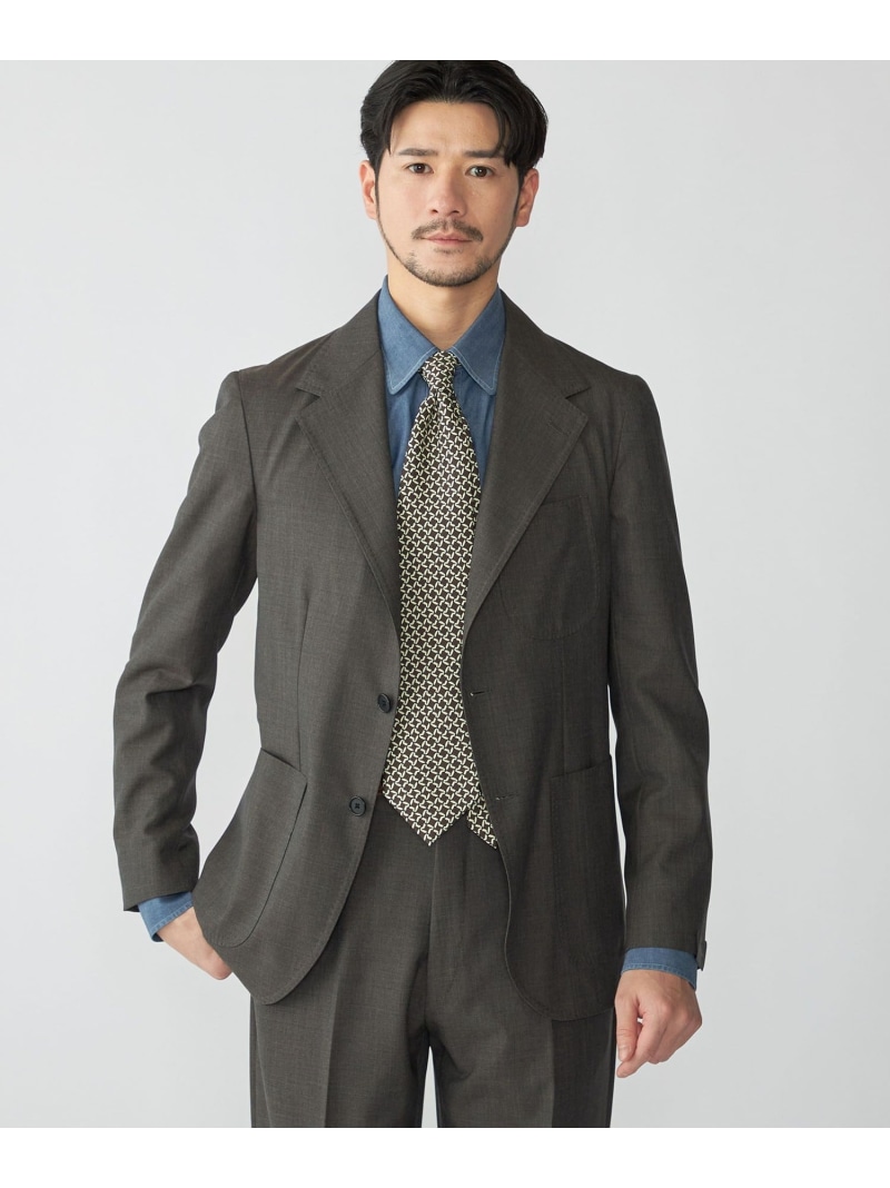【SALE／50%OFF】SHIPS MEN 【SHIPS別注】Errico Formicola: ウール トロピカル ソリッド ジャケット シップス ジャケット・アウター テーラードジャケット・ブレザー ブラウン【RBA_E】【送料無料】