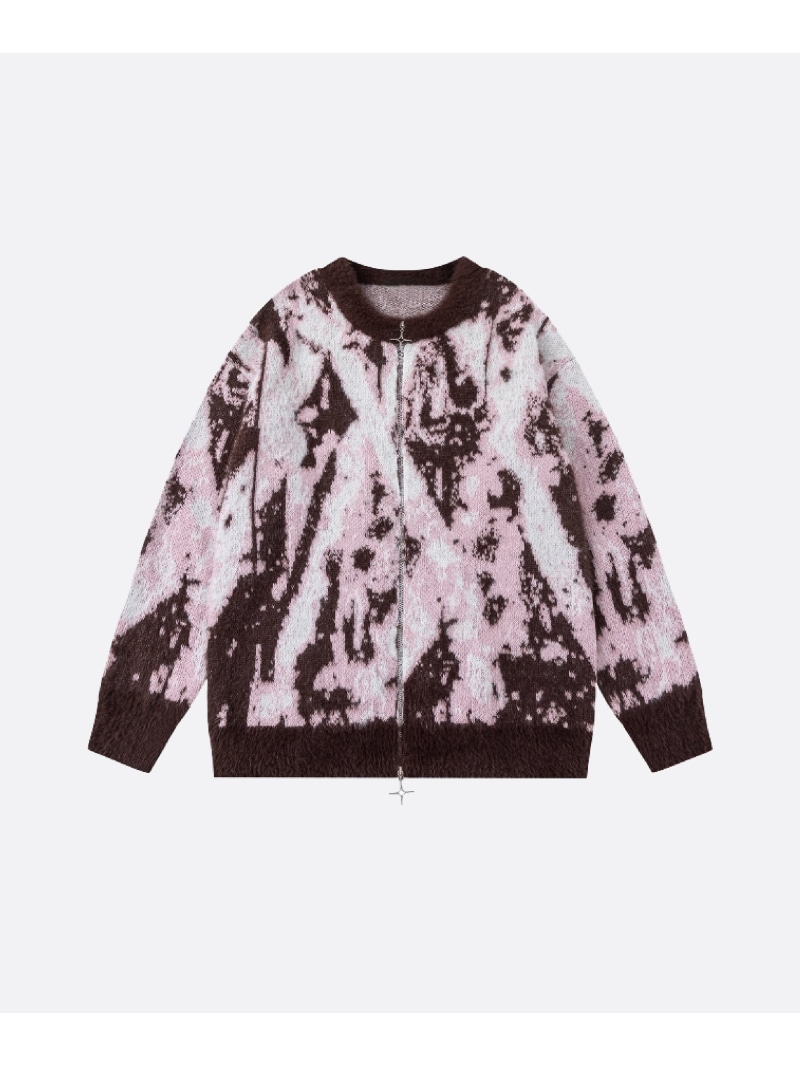 U:UME Mohair Tye Dye Metal Sweater ユーム トップス ニット ブラック ピンク【先行予約】*【送料無料】