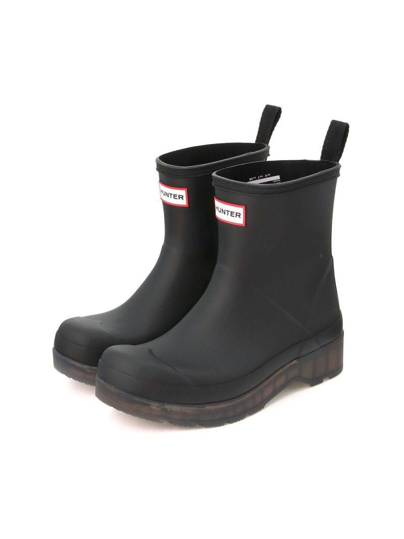 【SALE／40%OFF】HUNTER (M)メンズ プレイ ショート トランスルーセント ソール ブーツ ハンター シューズ・靴 ブーツ ブラック【RBA_E】【送料無料】｜ Fashion Men
