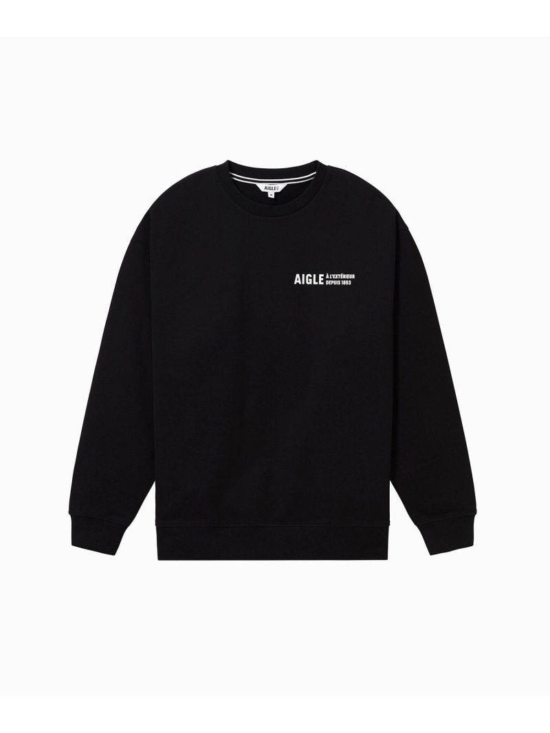 【SALE／30%OFF】AIGLE クルーネックロゴスウェットシャツ エーグル トップス スウェット・トレーナー パープル 黒いこと【RBA_E】【貨物輸送無料】