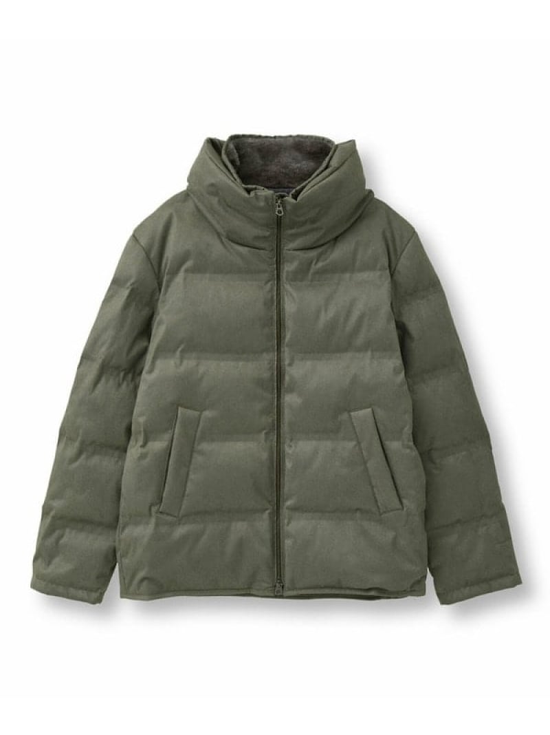 【SALE／20%OFF】MEN BIGI スエード調ツイルプリントダウンジャケット メンズ ビギ ジャケット・アウター ダウンジャケット・ダウンベスト ブラック ブラウン ネイビー【RBA_E】【送料無料】