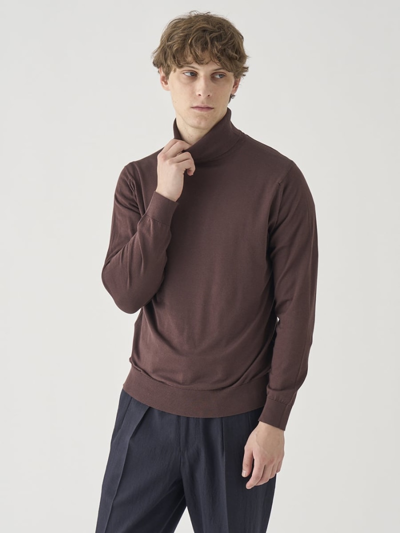 JOHN SMEDLEY タートルネック長袖コットンニットプルオーバー ｜ S4751 ｜ 30G MODERN FIT ジョンスメドレー トップス ニット【送料無料】