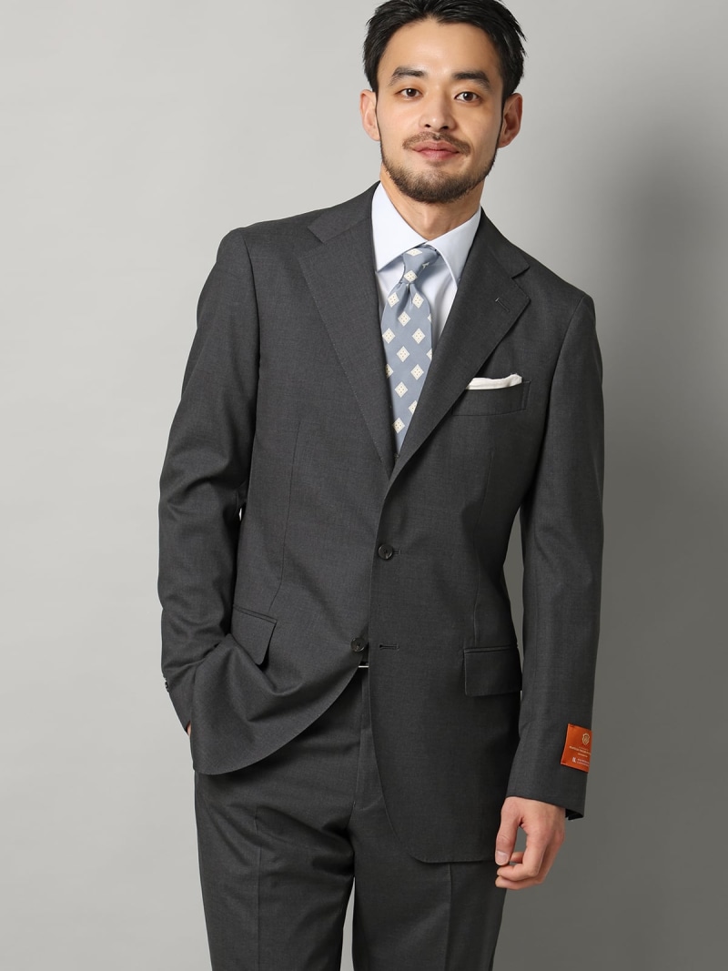 SUIT SQUARE 背広 3つ名取り草 TALLIA DI DELFINOSUPER120\u0027s羊毛 背広 真四角 背広・フォーマル セットアップ背広【貨物輸送無料】